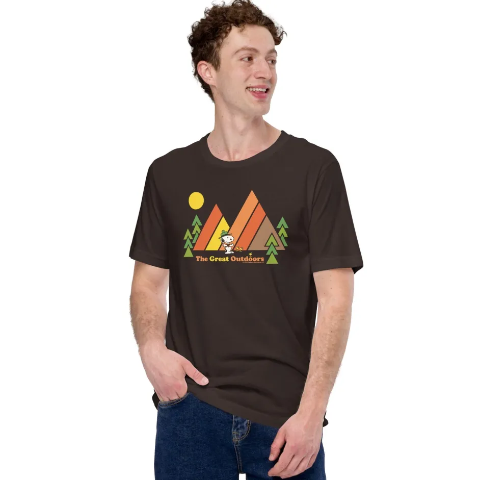Sale Beagle Scout The Great Outdoors Adult T-Shirt Woodstock | Snoopy