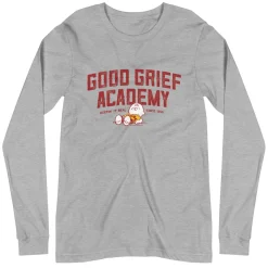 Online Charlie Brown Good Grief Academy Adult Long Sleeve T-Shirt Charlie Brown | Long Sleeve T-Shirts
