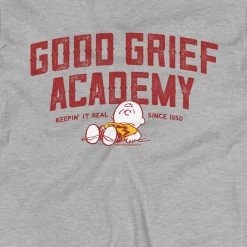 Online Charlie Brown Good Grief Academy Adult Long Sleeve T-Shirt Charlie Brown | Long Sleeve T-Shirts