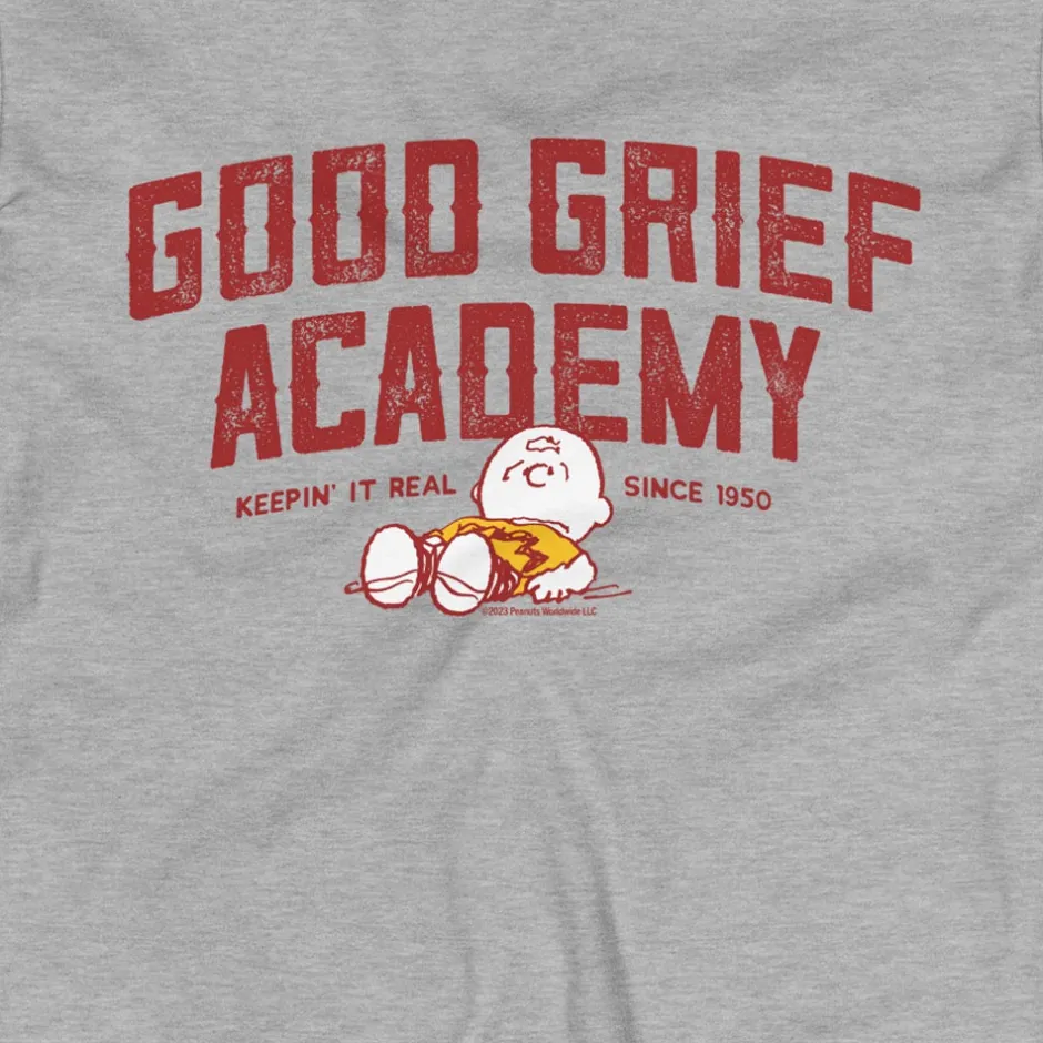 Online Charlie Brown Good Grief Academy Adult Long Sleeve T-Shirt Charlie Brown | Long Sleeve T-Shirts