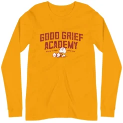 Online Charlie Brown Good Grief Academy Adult Long Sleeve T-Shirt Charlie Brown | Long Sleeve T-Shirts