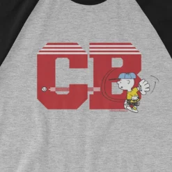 Clearance Charlie Brown Initials ¾ Sleeve Raglan T-Shirt Charlie Brown