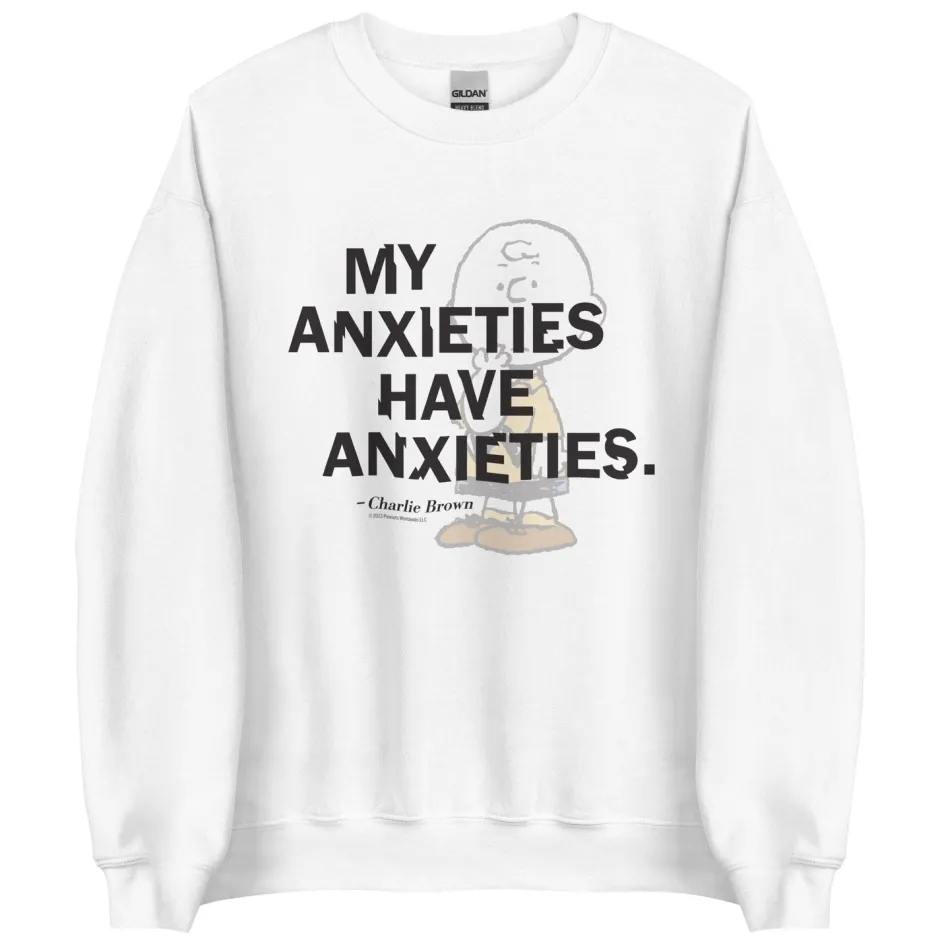 Hot Charlie Brown My Anxieties Have Anxieties Adult Sweatshirt Charlie Brown | Hoodies & Sweatshirts