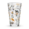 Outlet Chuck's Barber Shop Pattern Pint Glass Snoopy | Charlie Brown