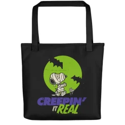 New Creepin It Real Tote Bag Woodstock | Snoopy