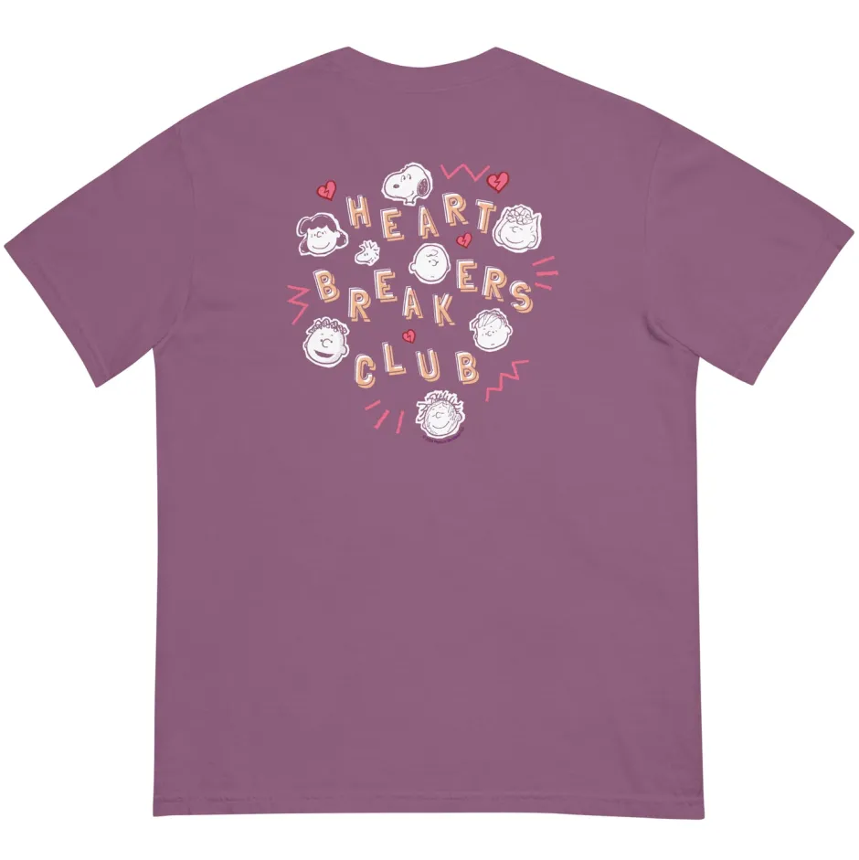 Best Heartbreakers Club Adult Comfort Colors T-Shirt Peanuts Gang | T-Shirts