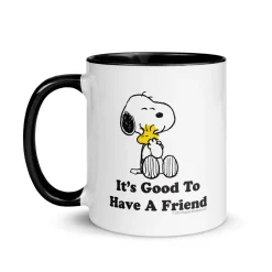 Hot It's Good To Have A Friend Personalized Two Tone Mug Woodstock | Snoopy