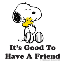 Hot It's Good To Have A Friend Personalized Two Tone Mug Woodstock | Snoopy