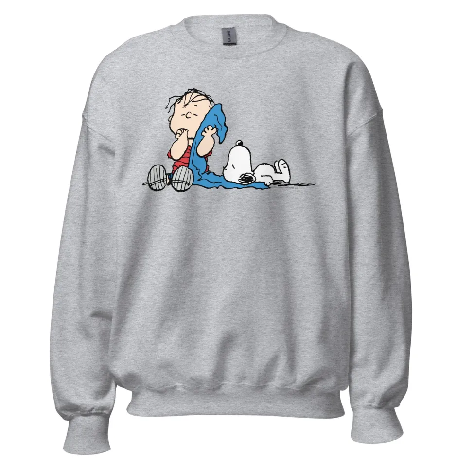 Discount Linus & Snoopy Blanket Adult Sweatshirt Snoopy | Linus Van Pelt