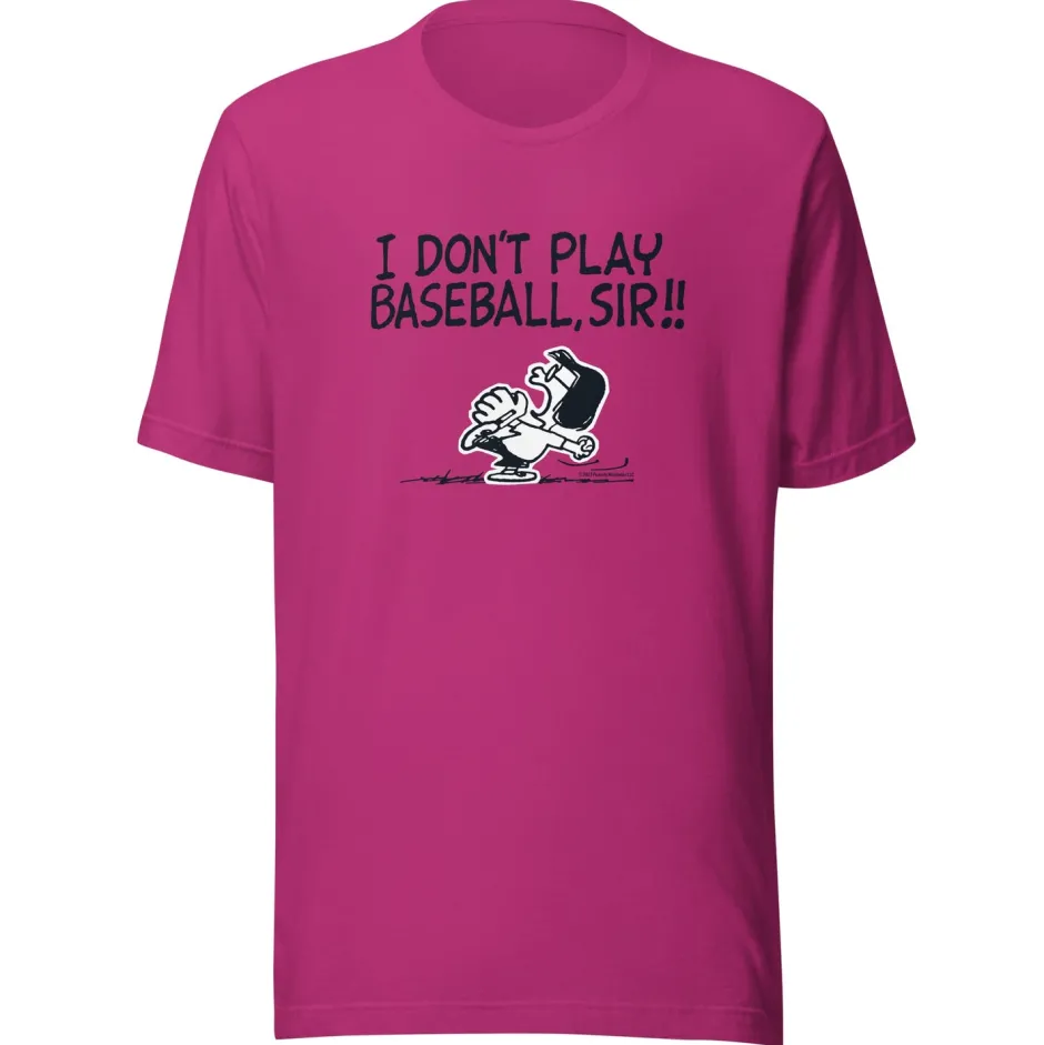 New Marcie I Don't Play Baseball Adult T-Shirt Marcie | T-Shirts