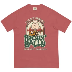 New Charlie Brown's Rockin' Rally Comfort Colors T-Shirt Snoopy | T-Shirts
