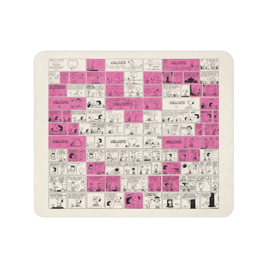 Clearance Comic Heart Sherpa Blanket Peanuts Gang | Blankets & Pillows