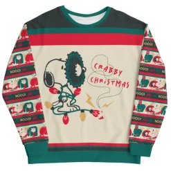 Discount Crabby Christmas Unisex Crewneck Snoopy | Hoodies & Sweatshirts