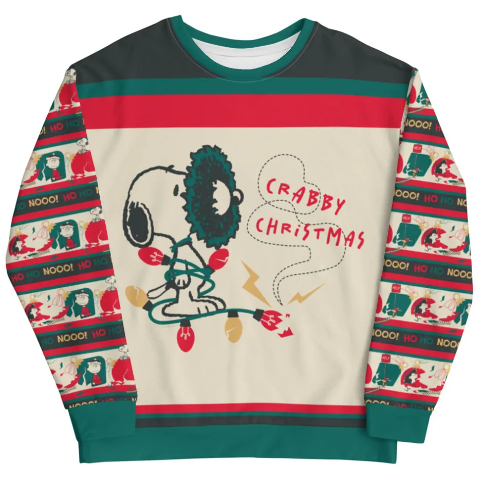 Discount Crabby Christmas Unisex Crewneck Snoopy | Hoodies & Sweatshirts