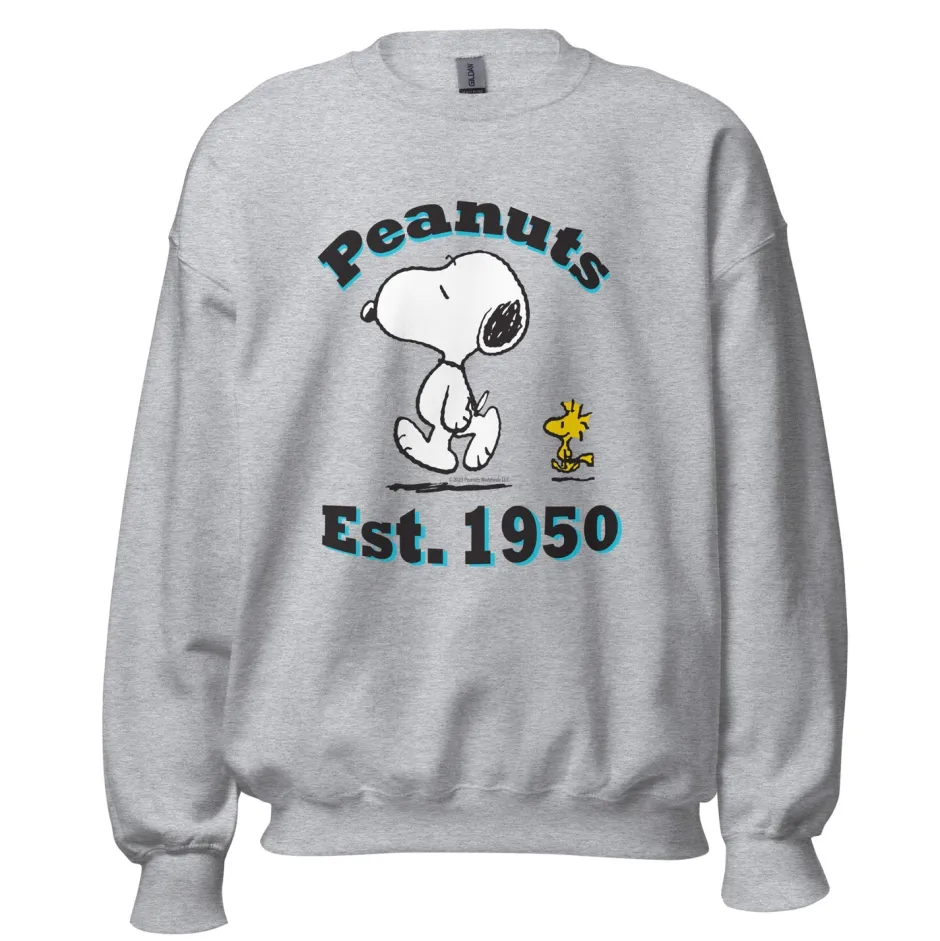 Best Est. 1950 Adult Sweatshirt Woodstock | Snoopy