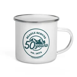 New Fire Building 50 Years Enamel Mug Snoopy | Mugs