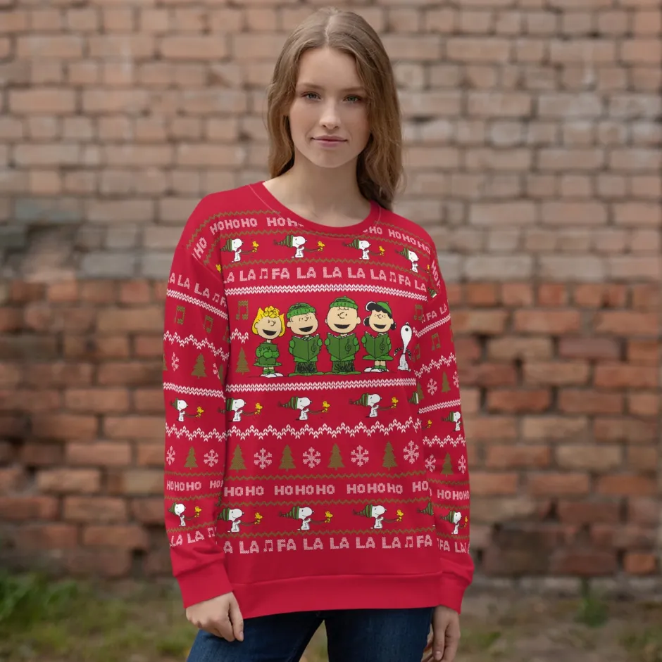Clearance Gang Holiday Knitted Unisex Crewneck Woodstock | Snoopy