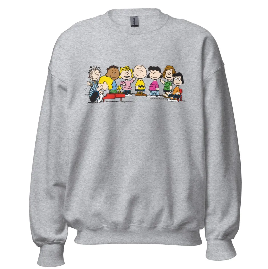 Clearance Gang Piano Adult Sweatshirt Schroeder | Sally Brown