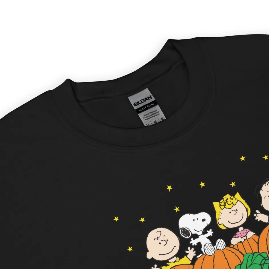 Clearance Gang Pumpkin Patch Adult Sweatshirt Snoopy | Peanuts Gang