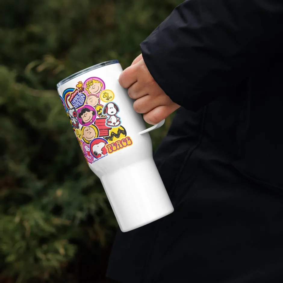 Sale Gang Stickers Travel Mug with Handle Woodstock | Snoopy