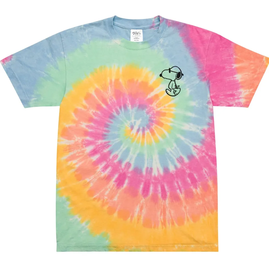 Outlet Joe Cool Embroidered Oversized Tie-Dye Unisex T-Shirt Snoopy | Joe Cool