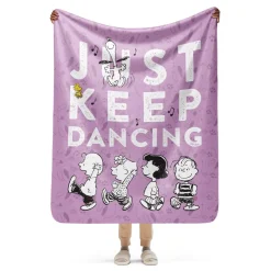 Online Just Keep Dancing Sherpa Blanket Peanuts Gang | Blankets & Pillows