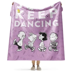 Online Just Keep Dancing Sherpa Blanket Peanuts Gang | Blankets & Pillows
