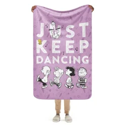 Online Just Keep Dancing Sherpa Blanket Peanuts Gang | Blankets & Pillows