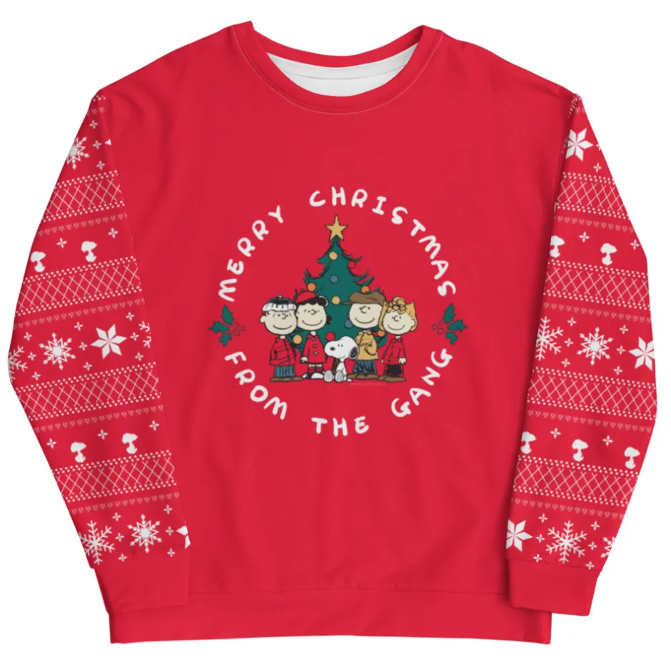 Outlet Merry Christmas From The Gang Unisex Crewneck Peanuts Gang | Hoodies & Sweatshirts