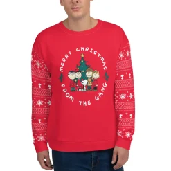 Outlet Merry Christmas From The Gang Unisex Crewneck Peanuts Gang | Hoodies & Sweatshirts