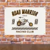 Hot Road Warrior Metal Sign Wall Art