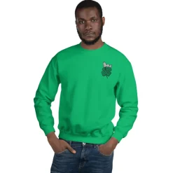 New Shamrock Embroidered Crewneck Hoodies & Sweatshirts