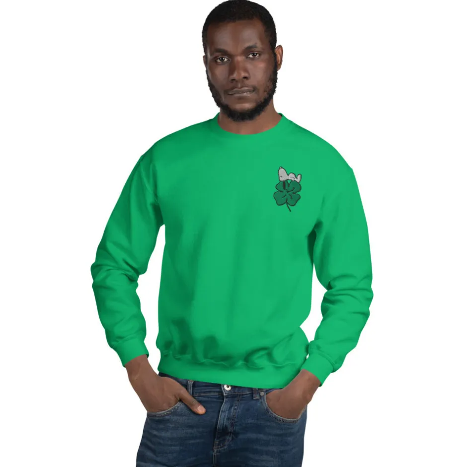 New Shamrock Embroidered Crewneck Hoodies & Sweatshirts