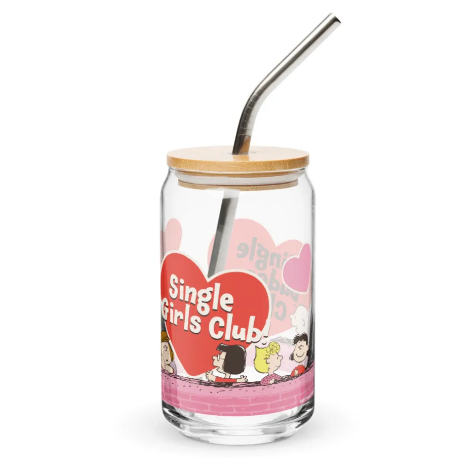 Best Single Dudes and Girls Club Can Shaped Glass Peanuts Gang | Glassware
