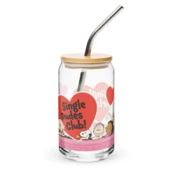 Best Single Dudes and Girls Club Can Shaped Glass Peanuts Gang | Glassware