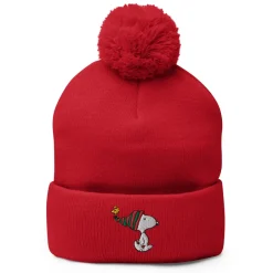 Fashion Snoopy and Woodstock Pom Pom Knit Beanie Woodstock | Snoopy