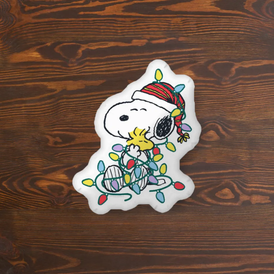 Sale Snoopy and Woodstock Festive Lights Pillow Woodstock | Snoopy