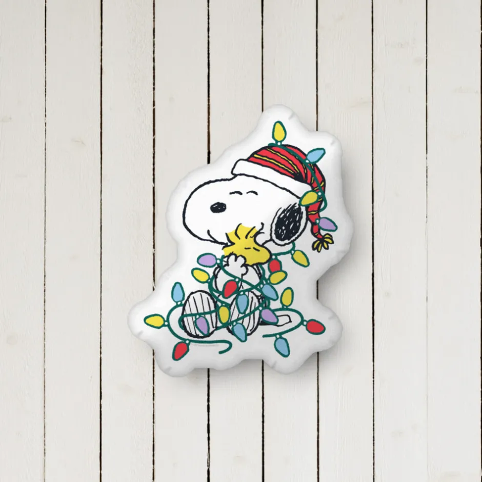 Sale Snoopy and Woodstock Festive Lights Pillow Woodstock | Snoopy