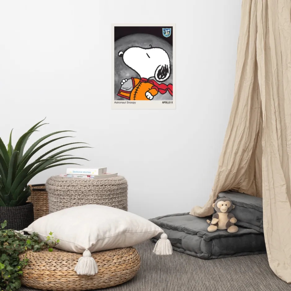 Fashion Snoopy Astronaut Premium Poster Wall Art