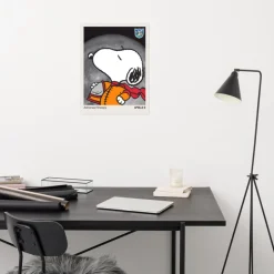 Fashion Snoopy Astronaut Premium Poster Wall Art