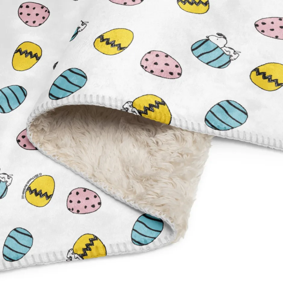 Online Snoopy Easter Eggs Sherpa Blanket Snoopy | Blankets & Pillows