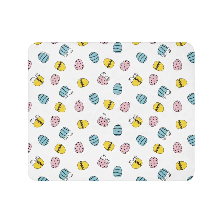 Online Snoopy Easter Eggs Sherpa Blanket Snoopy | Blankets & Pillows