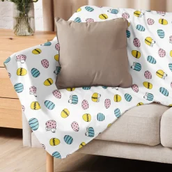 Online Snoopy Easter Eggs Sherpa Blanket Snoopy | Blankets & Pillows