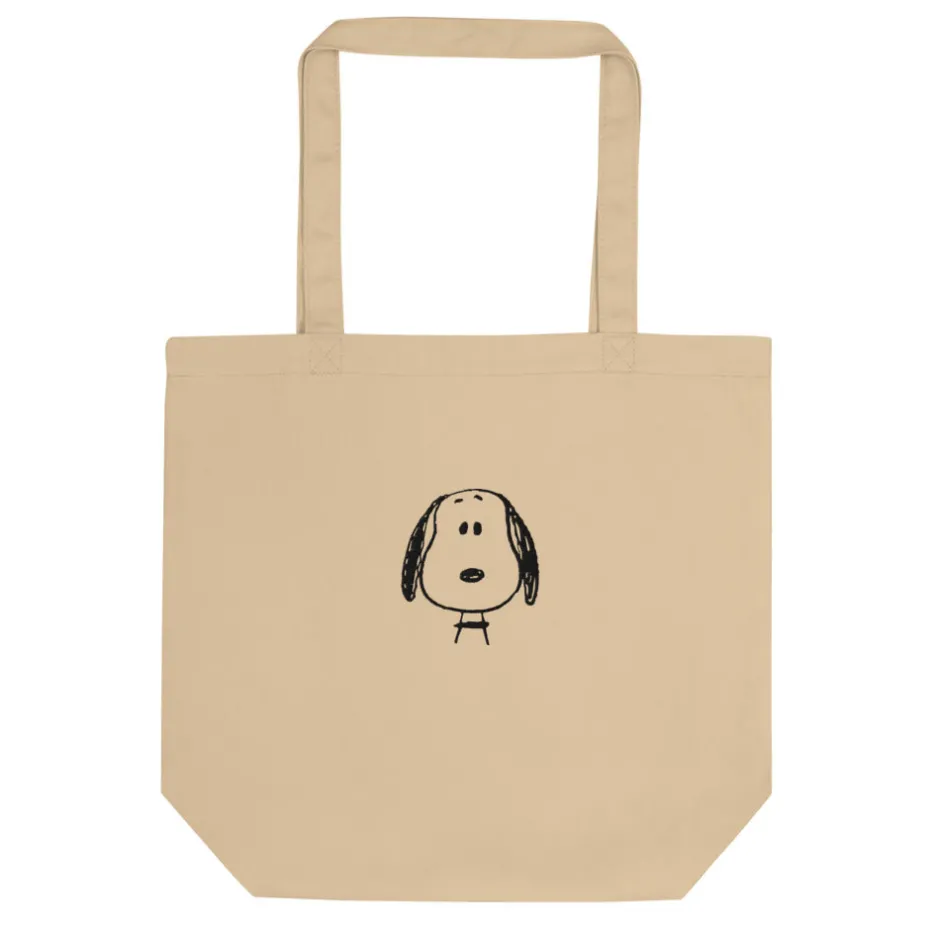 Fashion Snoopy Face Embroidered Tote Bag Snoopy
