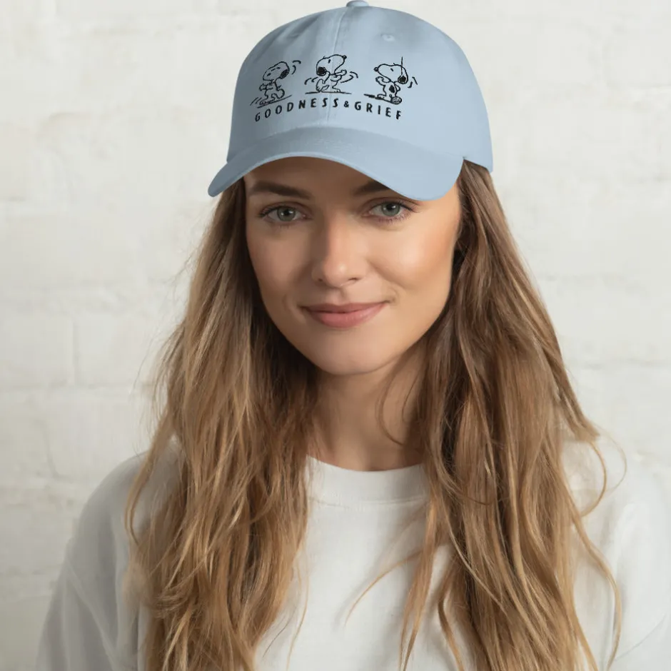 Online Snoopy Happy Dance Embroidered Dad Hat Peanuts Gang | Hats & Beanies