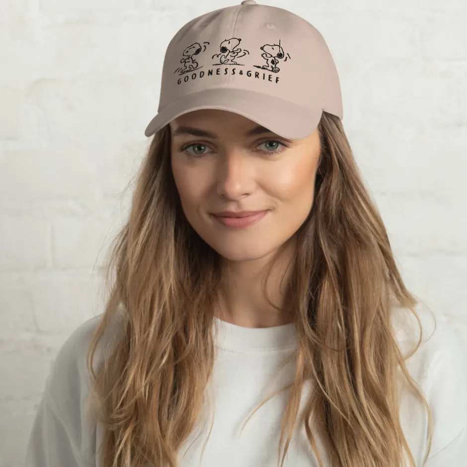 Online Snoopy Happy Dance Embroidered Dad Hat Peanuts Gang | Hats & Beanies