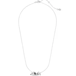 Fashion Snoopy Laying Down .925 Sterling Silver Necklace Finished in Pure Platinum Snoopy | Jewelry