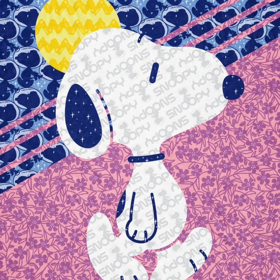 Fashion Snoopy Pattern Mix Sherpa Blanket Snoopy | Blankets & Pillows