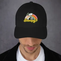 Sale Snoopy Rainbow Embroidered Dad Hat Hats & Beanies