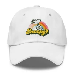 Sale Snoopy Rainbow Embroidered Dad Hat Hats & Beanies